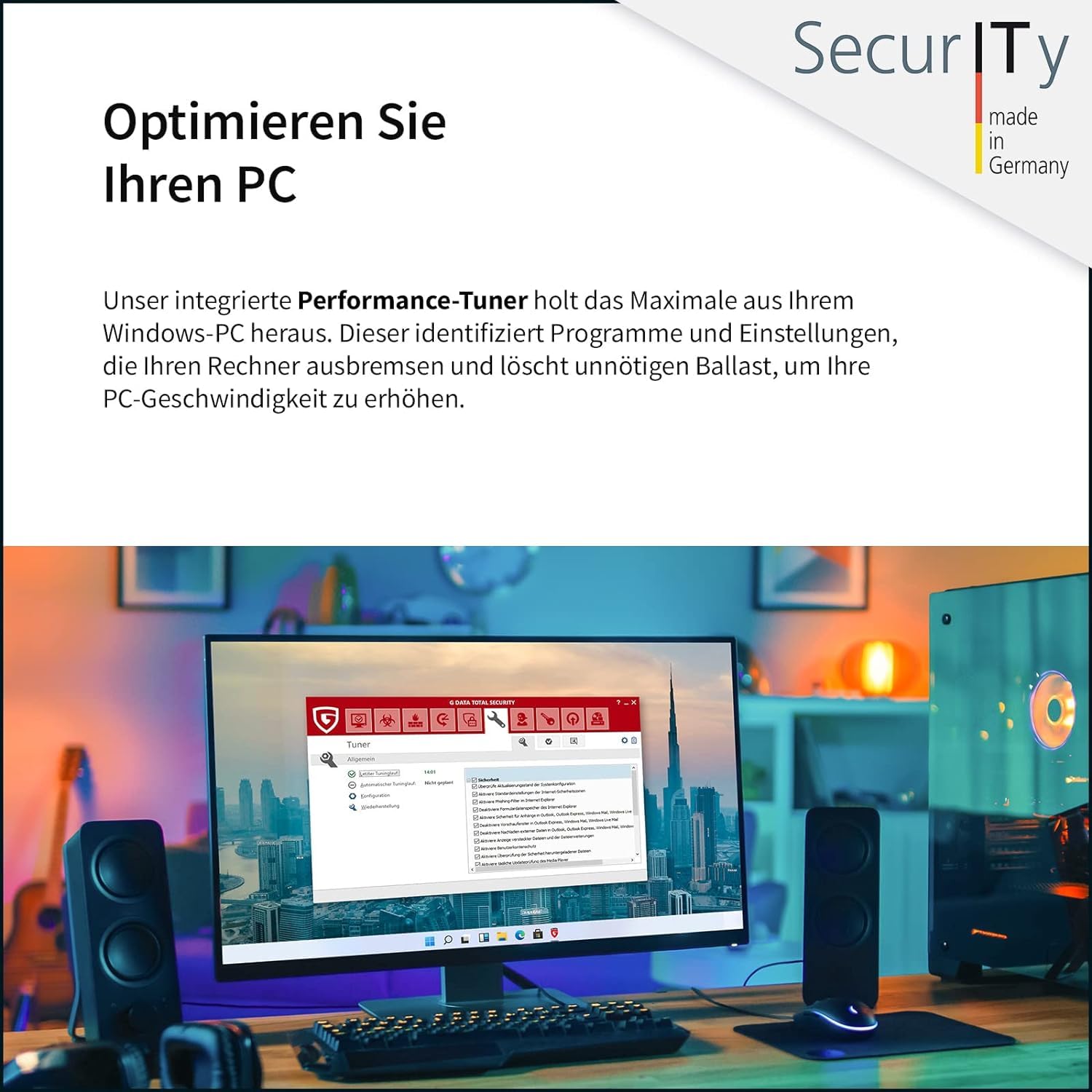 G DATA Total Security 2026 | 3 Geräte - 1 Jahr | Made in Germany | Virenschutzprogramm für Windows, Android, iOS | Passwort Manager | Updates inklusive | Software Key Card per Amazon-Email