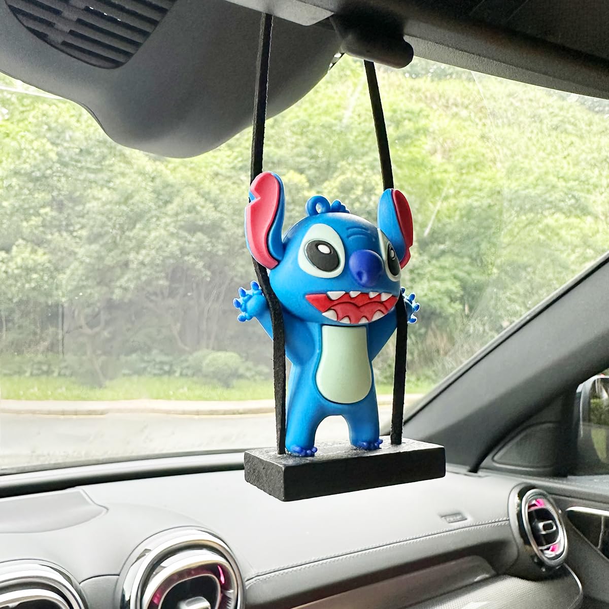 Anime Car Swing Ornament Decoration Mirror Hanging Interior Accessories for Car Rear View Mirror Gardening Hanging Blue — view 5