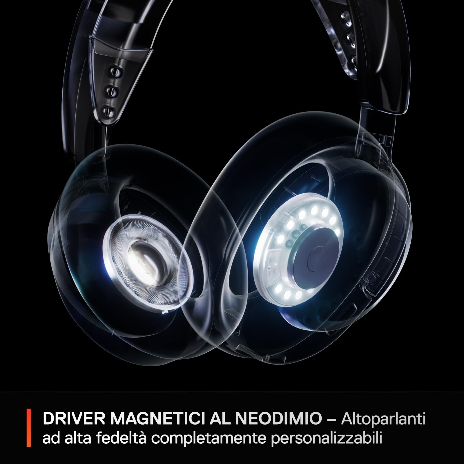 SteelSeries Arctis Nova 3P Cuffie da gioco wireless 2,4GHz/BT 40h neodimio Nero per PS5 PS4 PC Switch