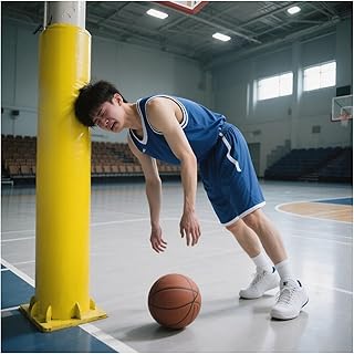 Foam Pole Protector Padding - 180cm Tall, UV-Resistant Cover for Metal/Wood/Concrete Columns, Garage Post Pads for Basketball Hoops