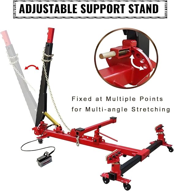 KT-255 Auto Body Puller Frame Straightener with 5 Ton Air Jack and Tools