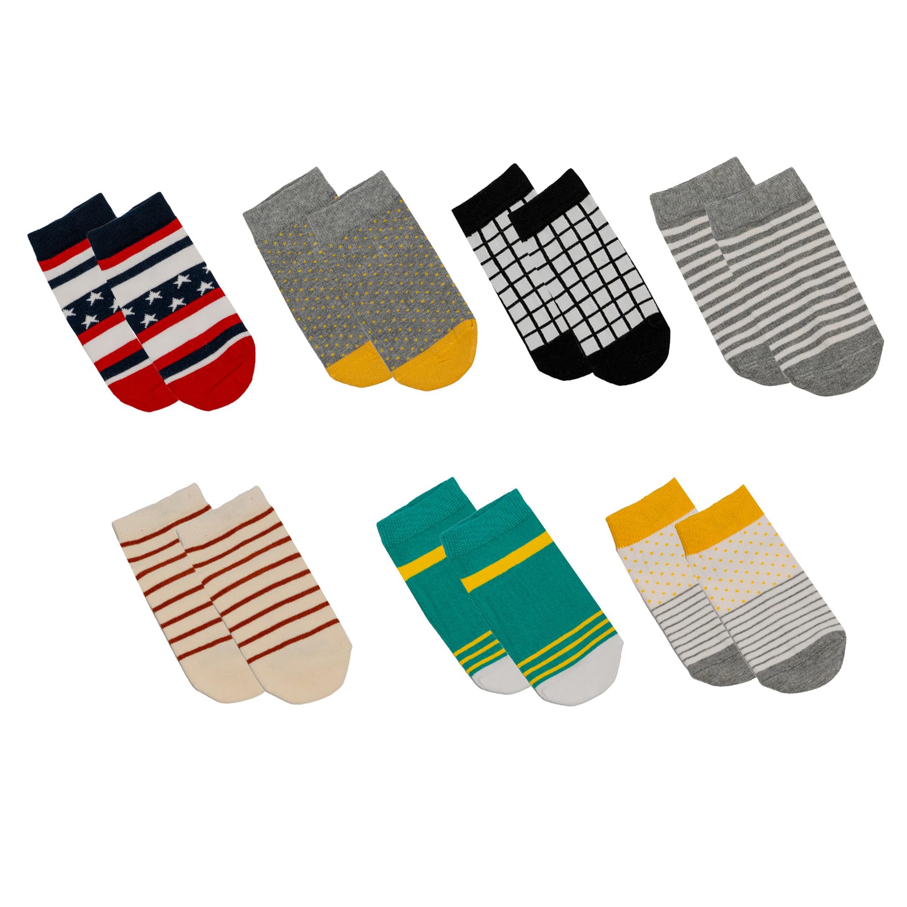 NEONERA Ankle Socks Pack of 7 for Kids | Winter Socks for Boys 4 to 9 Years | Soft Organic Cotton Kids Socks | Anti-Odour, Stretchable, Breathable & Comfortable Design | School & Everyday Wear Socks