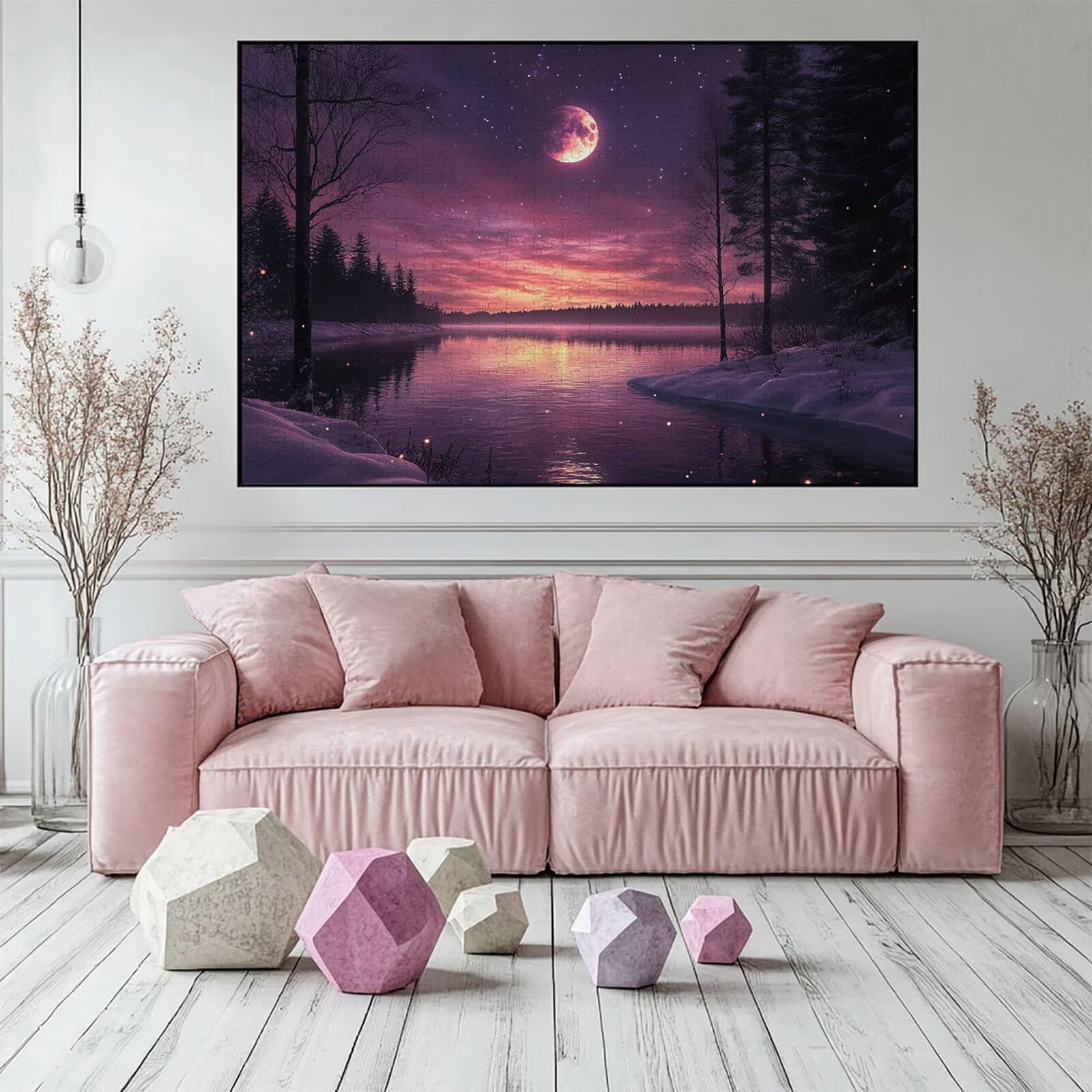 Puzzle 5000 elementów leśnych puzzle dla dorosłych jezioro 156 x 105 cm unikalne rzemiosło klasyczne 3D drewniana układanka do rodzinnych gier biznesowych, układanka do samodzielnego wykonania nawet