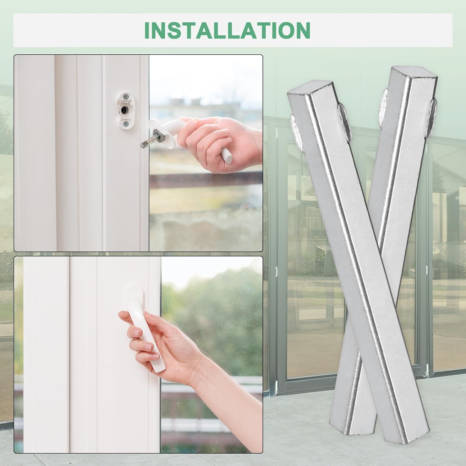 1-Pack Door Knob Spindle, 2.76 x 0.28 Inch/ 70 x 7 mm Iron Square Spindle Replacement Door Handle Parts for Window Handles, Door Lock Replacement Parts [Silver Tone]