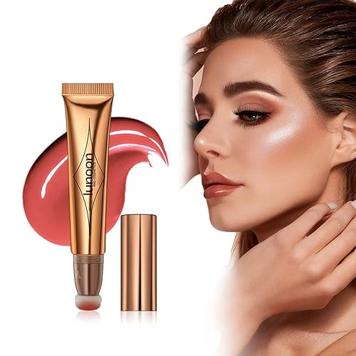 Liquid Blush Beauty Stick, Lápiz de maquillaje líquido con aplicador, Blending Blush Highlight Blush Stick #Peach Pink
