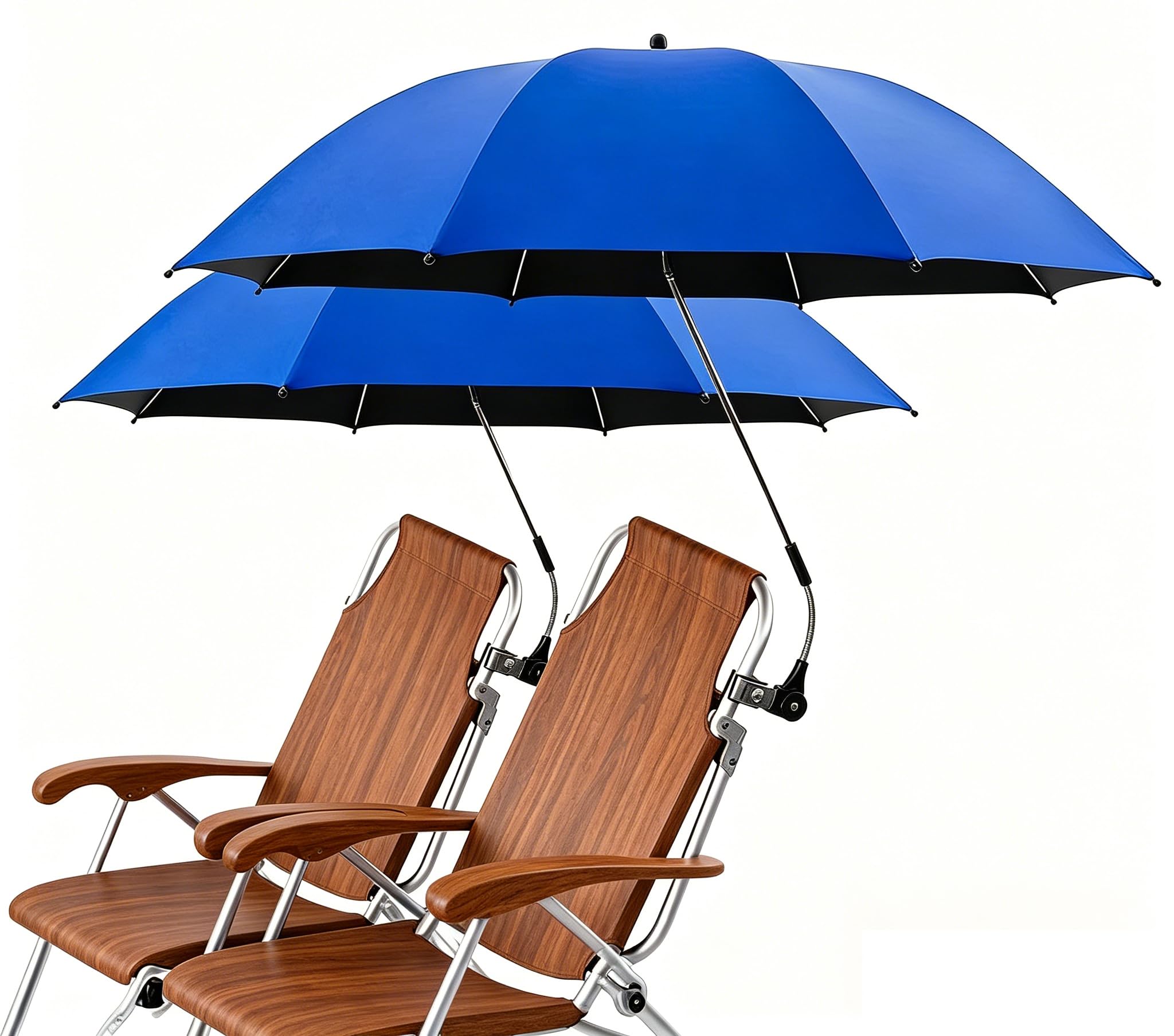 LIROPAU Parasole na krzesła z regulowanym zaciskiem, UPF 50+ parasol na krzesło z uniwersalnym zaciskiem, regulowany 360° parasol na krzesło, abażur Umbr-ella, przenośny parasol ogrodowy, krzesło