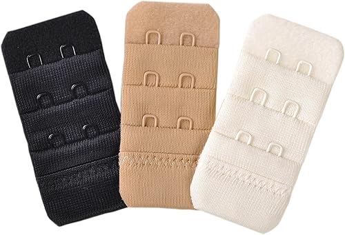 Extensor de brasier se fija fácilmente a los brasieres para aumentar el tamaño de la banda durante el aumento de peso y la maternidad, paquete de 3