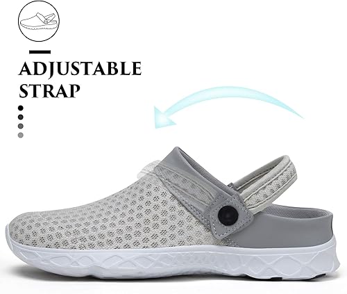 Vista 3 de SAGUARO - Zapatos de jardín de secado rápido para hombre y mujer, ligeros y transpirables. Zuecos de jardinería, sandalias de agua y malla