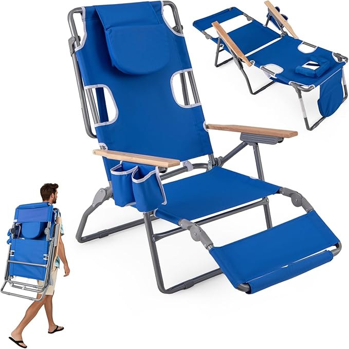3-in-1 Foldable Beach Chair