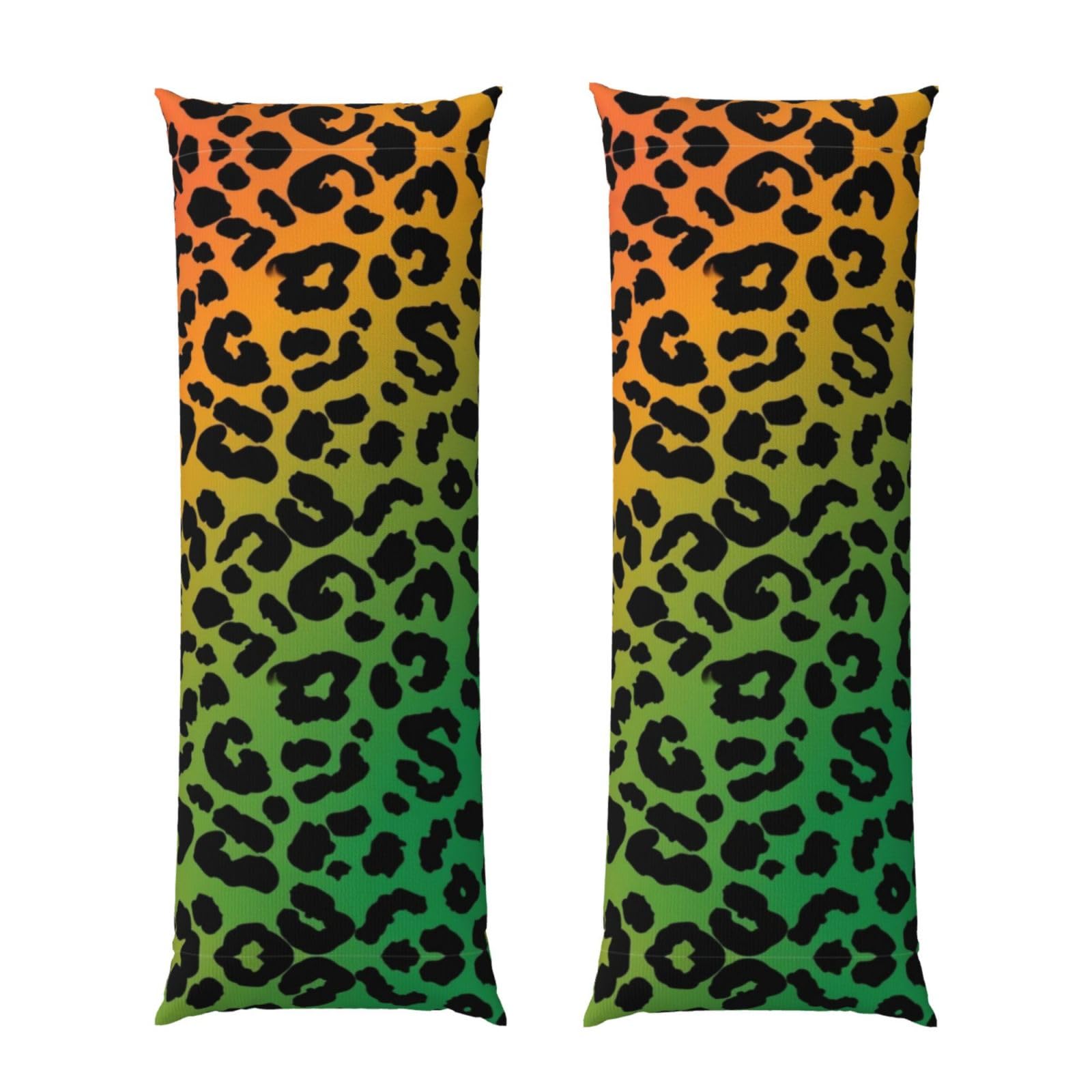 Body Pillowcase 20x60 Rasta Flag Color Cheetah Leopard Print Floral, Soft Velvet Pillow Cover with Hidden Zipper, Wrinkle Resistant Cushion Case for Bedroom Home Sleeping
