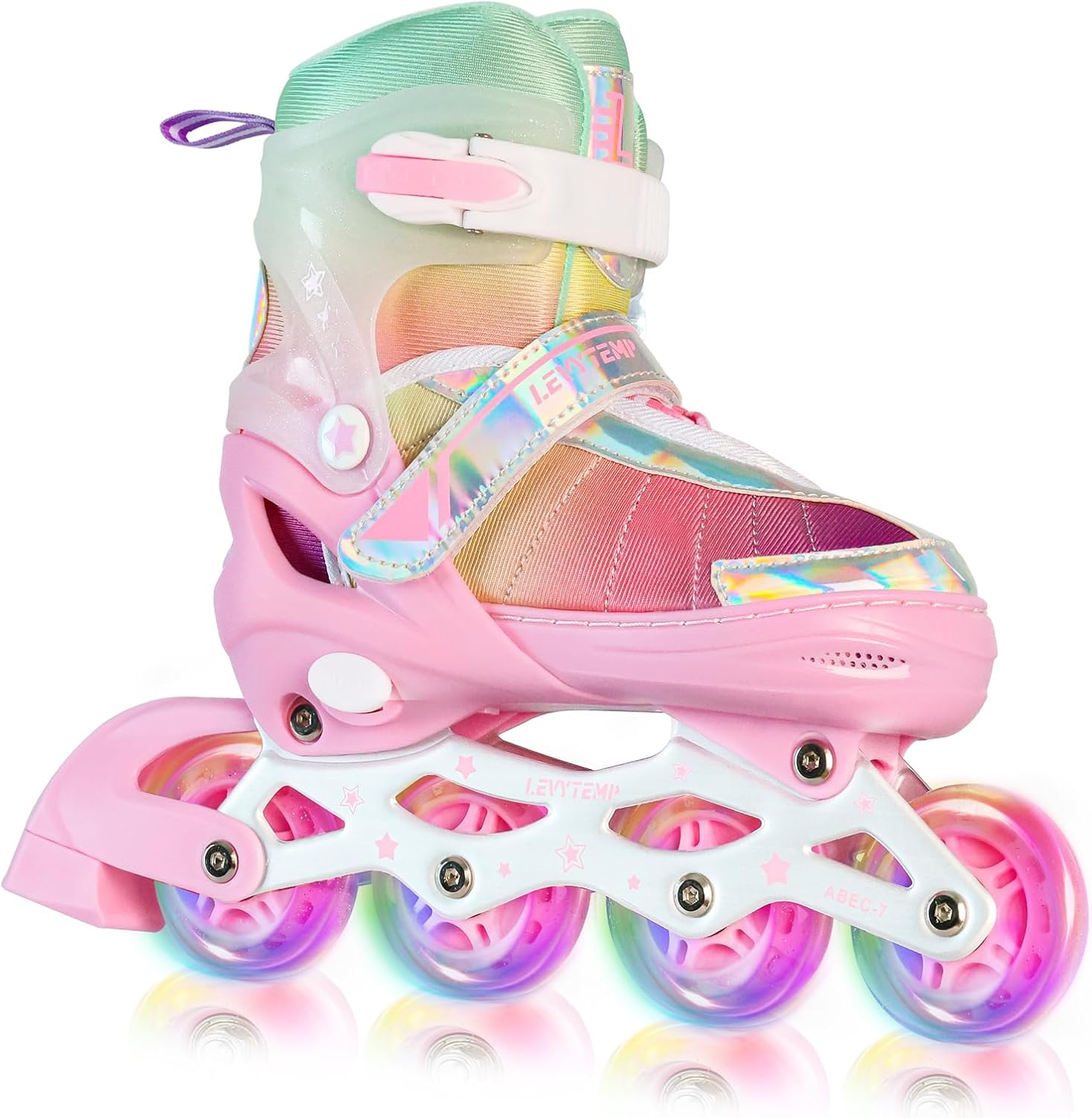 Kids Adjustable Inline Skates for Girls Boys and Adults, Blades Skate with Outdoor All Light Up Wheels for Beginner Youth Women