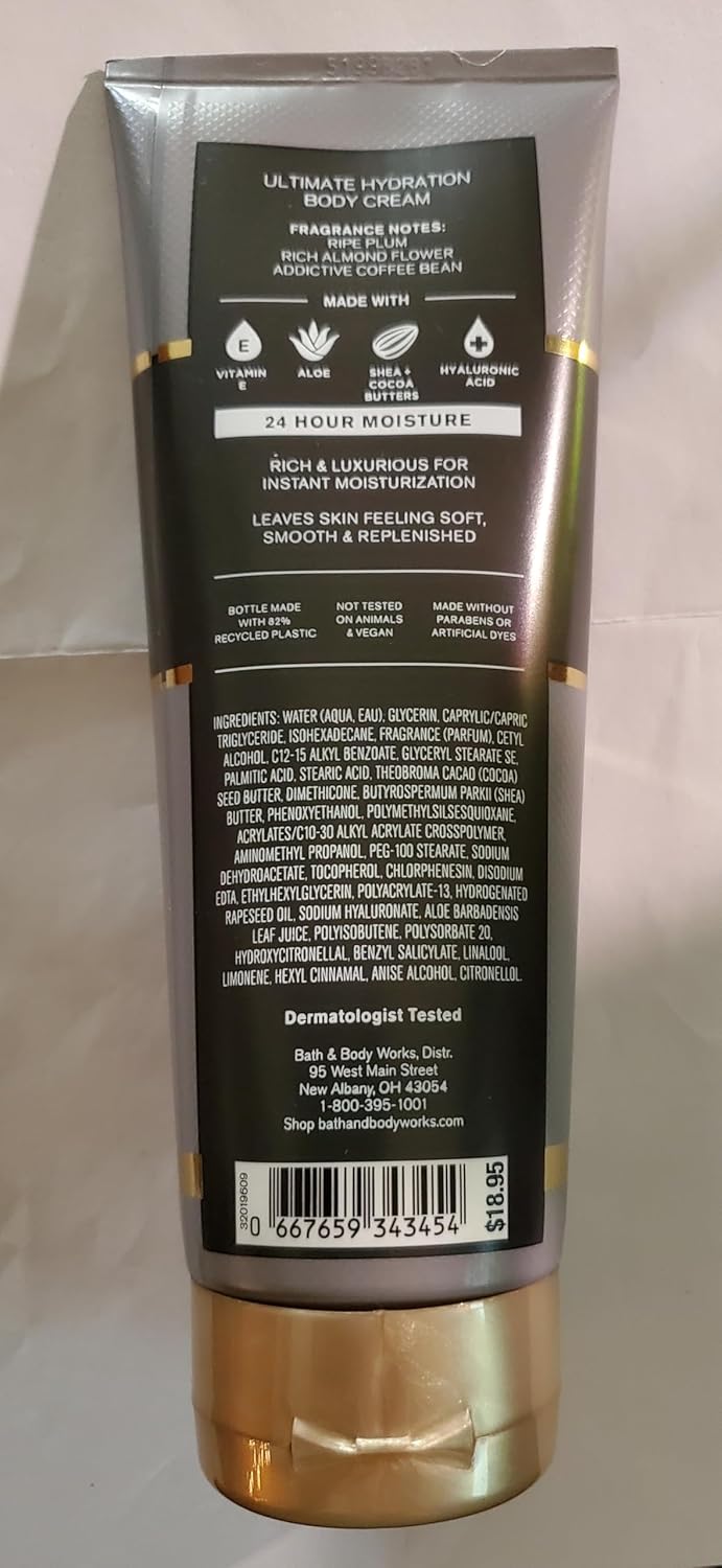 Bath & Body Works Women's Midnight Addiction Ultimate Hydration Body Cream 8 Ounces Pack of 2 - Image 4