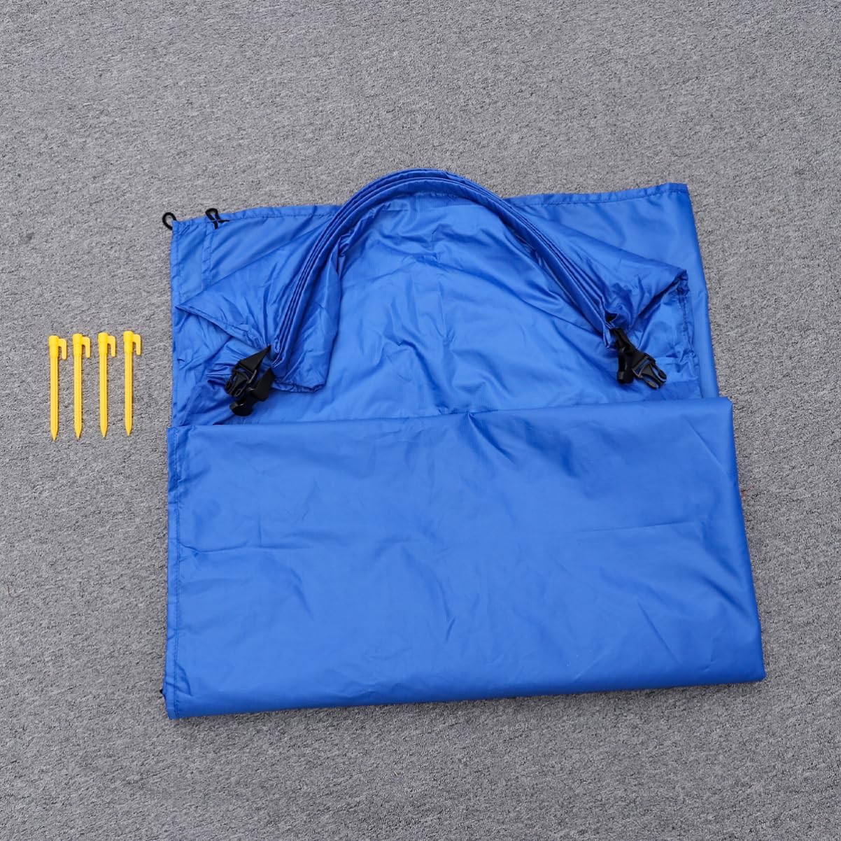 VANZACK 4pcs Inflatable Sleeping Mat with Pillow Outdoor Camping Cushion for People Easy to Carry Includes Ground Stakes Beach and