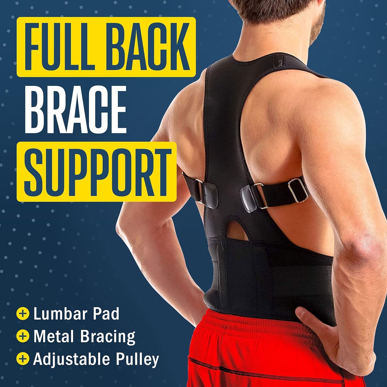 Posture Corrector for Men & Women – Adjustable Posture Brace with Back Support, Shoulder Straightener for Pain Relief & Body Alignment, Medium