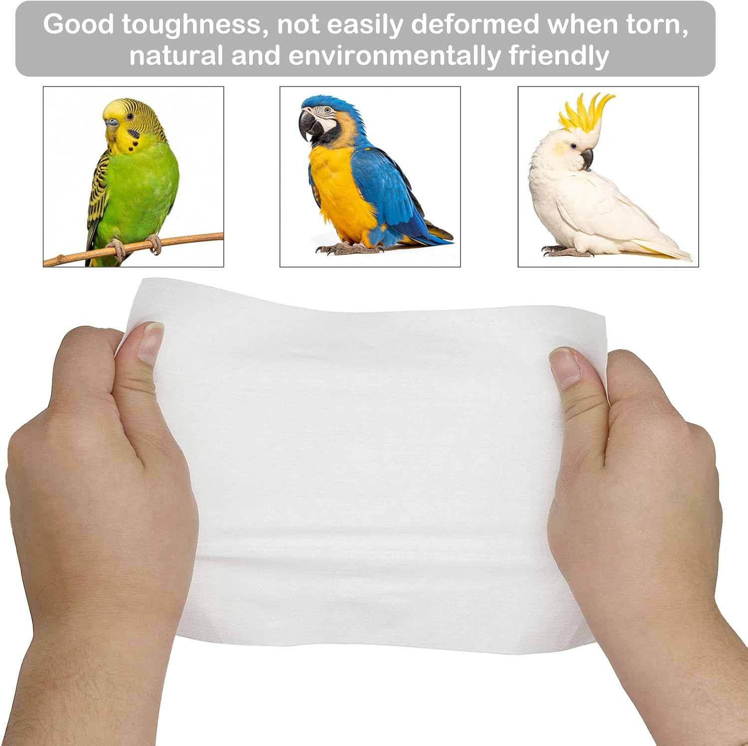 100 Sheets Bird Cage Liner Papers, Disposable Bird Cage Paper Liners, Cuttable Pet Animal Cages Cushion, Precut Absorbent Bird Paper for Bird Parrot Small Animal, 11.8 x 11.8''