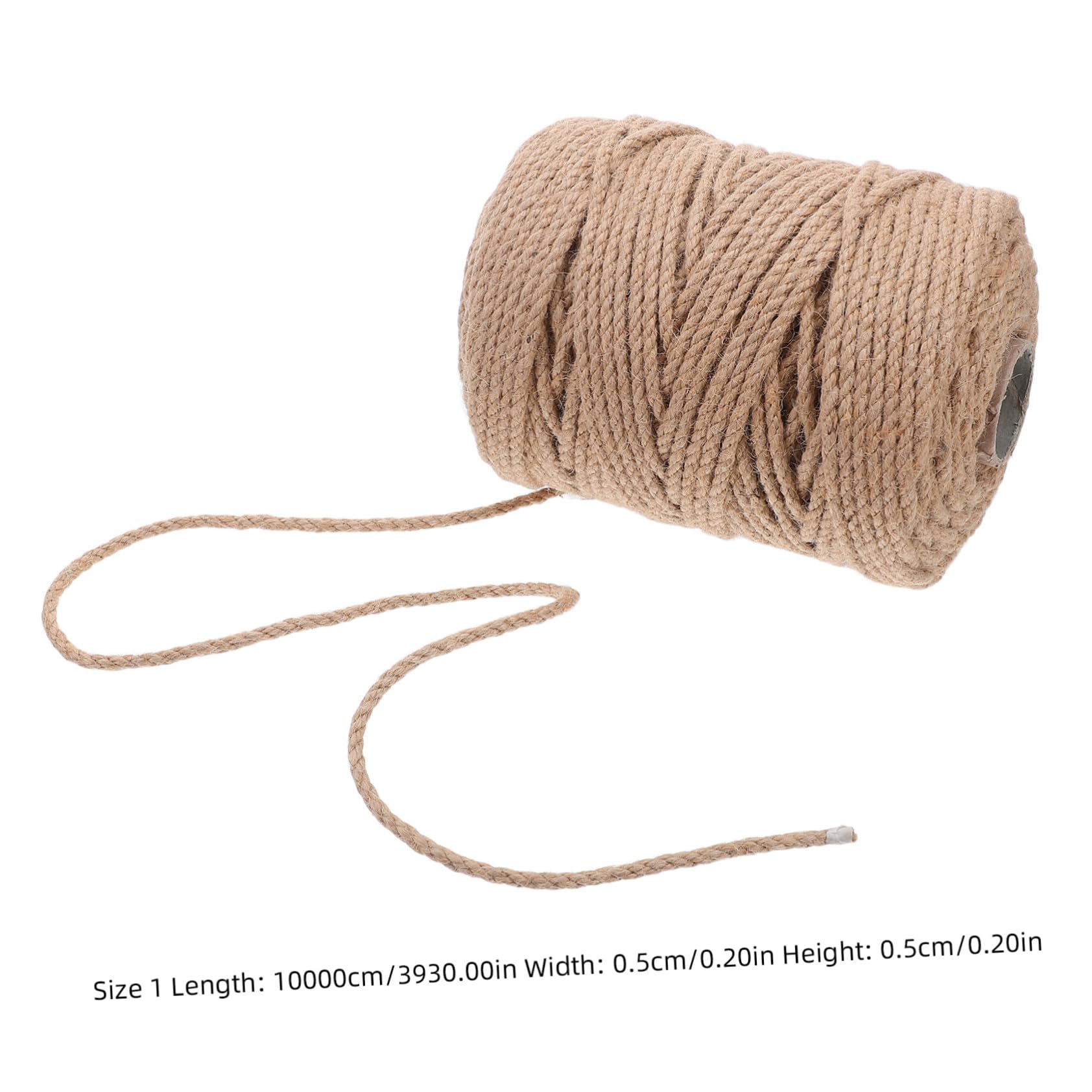 Tofficu Ficelle de Jute Naturelle Tressée pour Emballage de Colis Ficelle Décorative Bohème Corde à Tisser