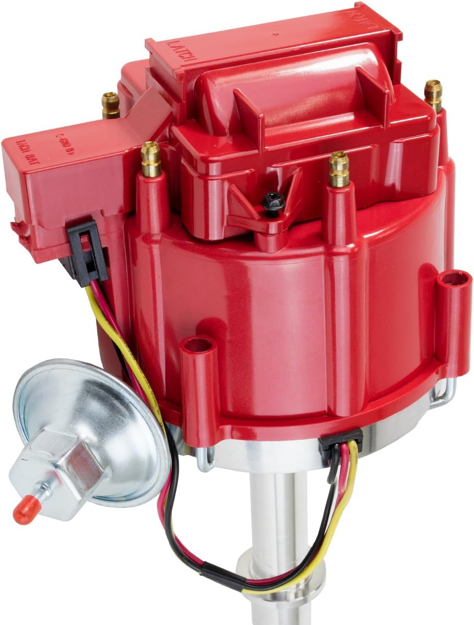 Top Street Performance JM6511R 50K Volt Coil HEI Distributor with Red Cap