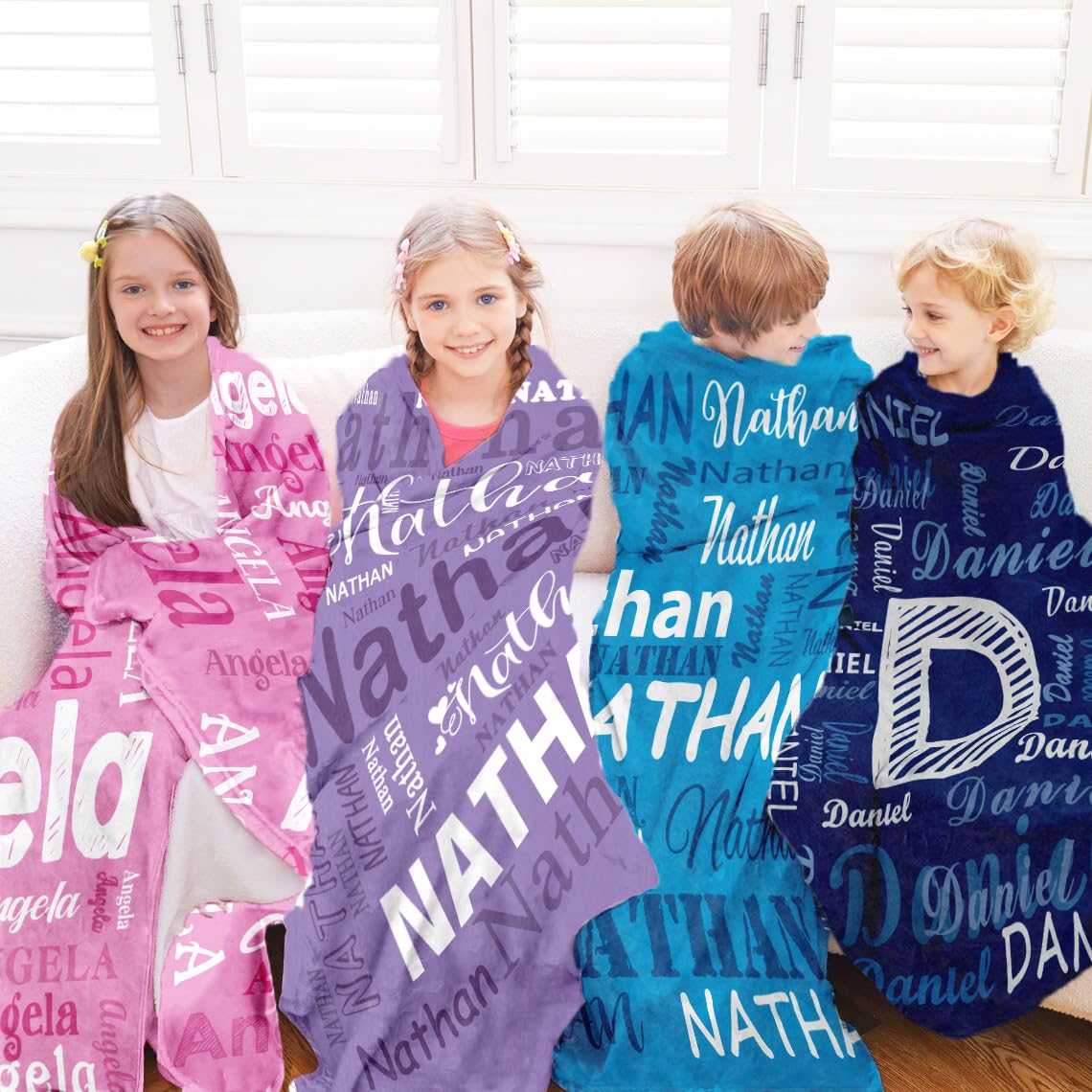 Personalized Kids Blanket With Name - Custom Flannel Throw For Children & Babies