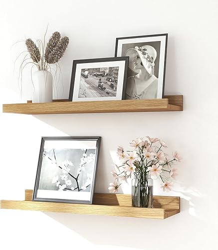 Estantes flotantes para decoración de pared, estante de almacenamiento de madera montado en la pared para dormitorio, sala de estar, baño, cocina,