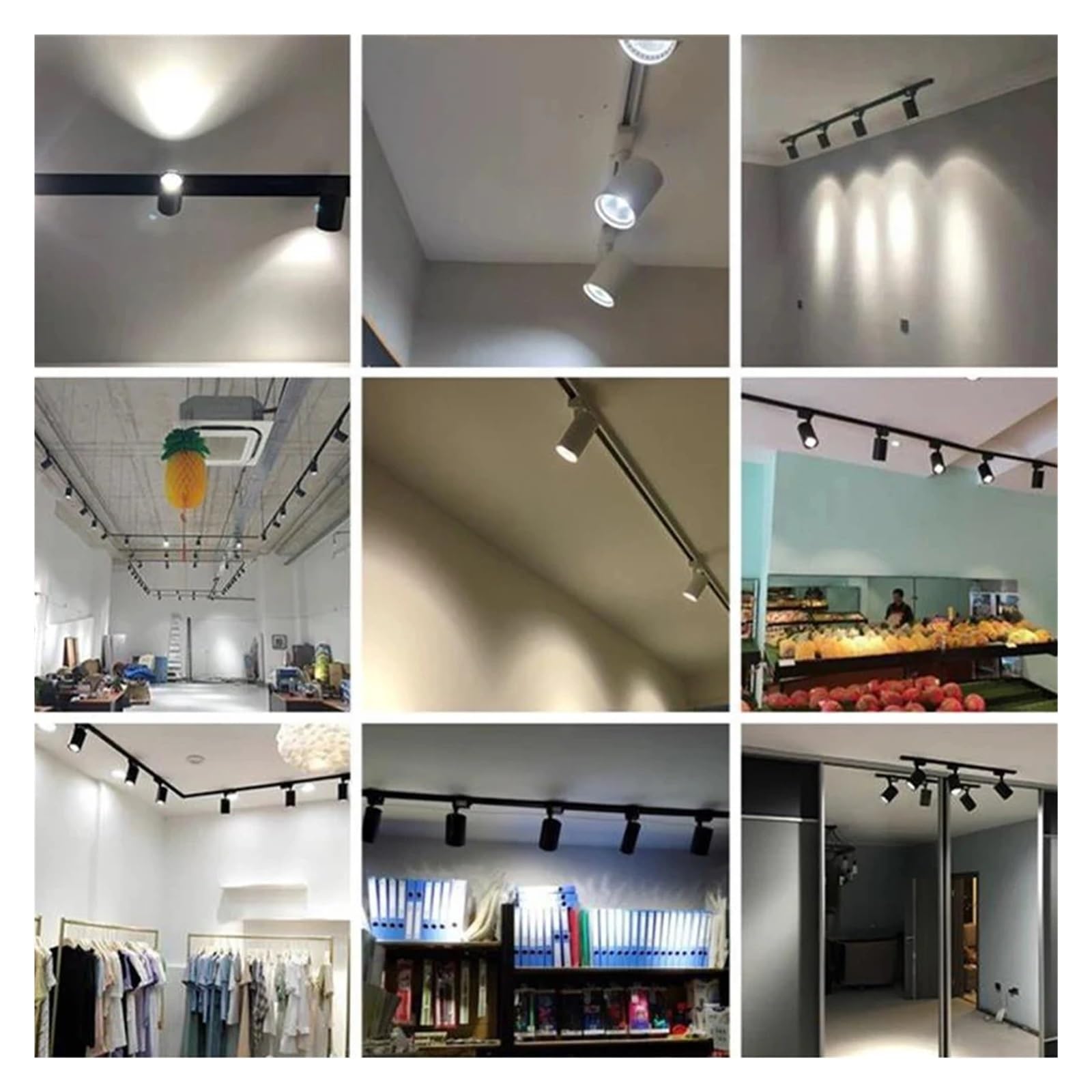 Zestaw Oświetlenia Szynowego LED COB Spot Led System Do Wystroju Domu Kuchnia Sypialnia Światła Lampa Szynowa Reflektory Elastyczny Montaż(3pcs White Body set,30W)