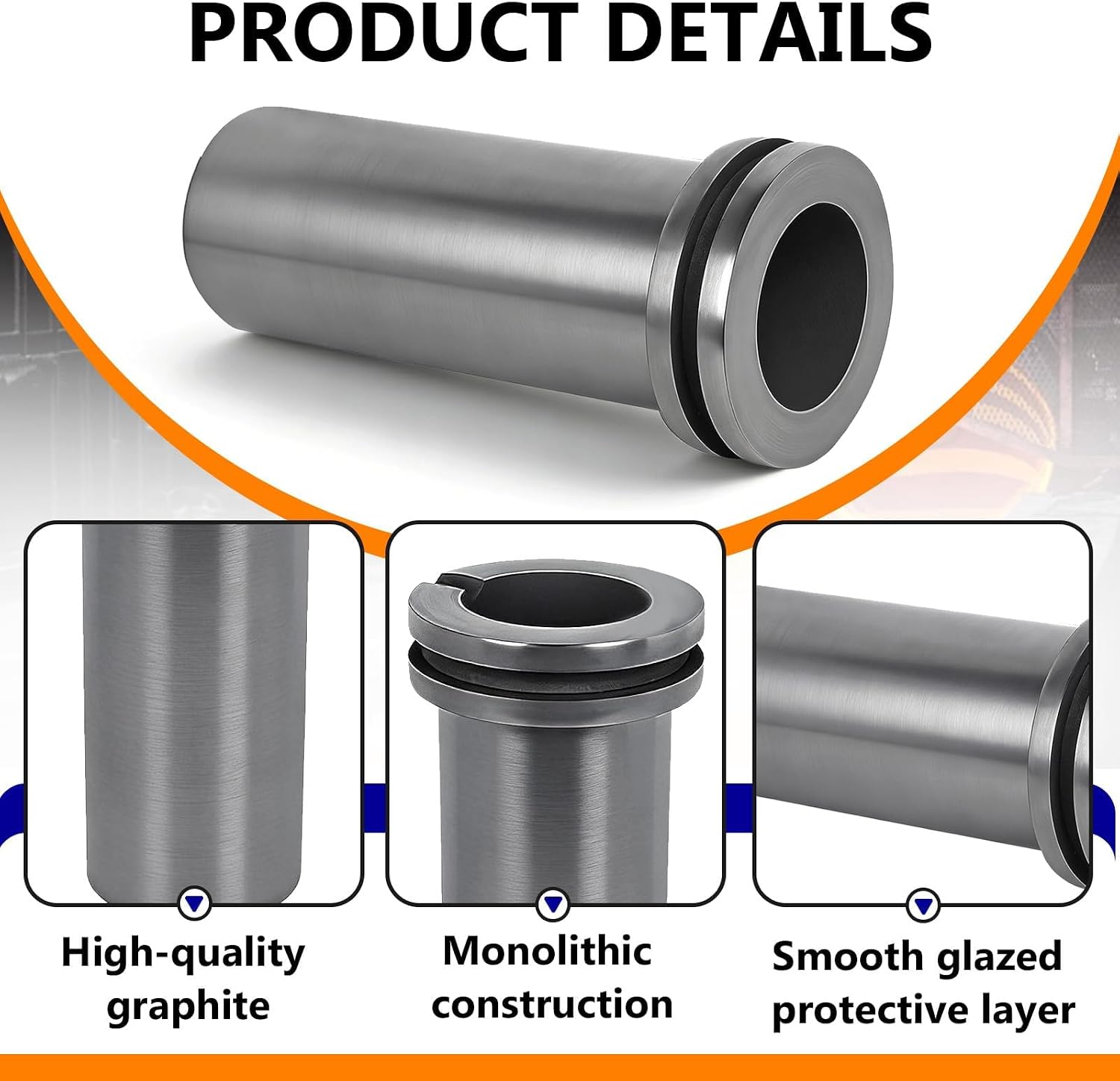 2Pcs 3KG / 334ML High Purity Graphite Crucible for Smelting Operations