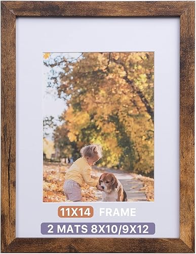 Miniatura 9 de Beyond Your Thoughts Marco de fotos negro de madera real de 8 x 10 pulgadas + vidrio real (colgadorsoporte) con mate para fotos de 5 x 7 pulgadas