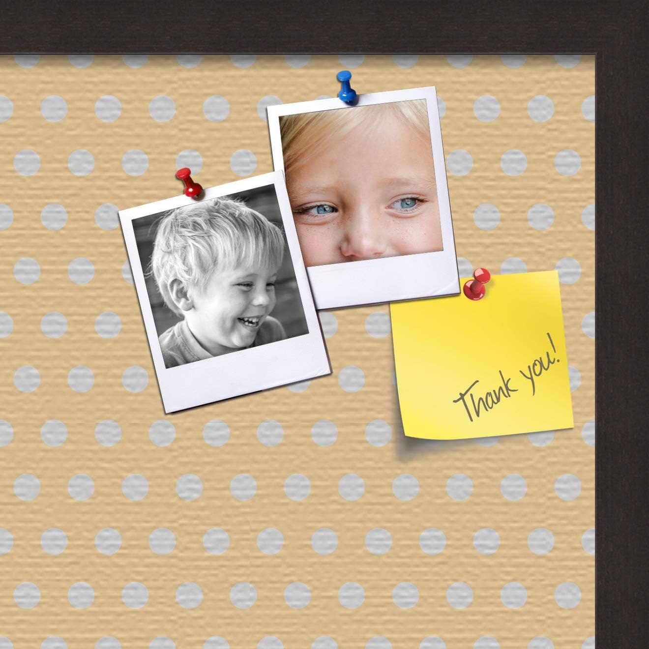 ArtToFrames 20x16 Inch Custom Cork Bulletin Board. This Classic Patterns Pin Board Comes Has a Fabric Style Canvas Finish, in a Coffee Frame (PinPix-266-20x16_FRBW26061)