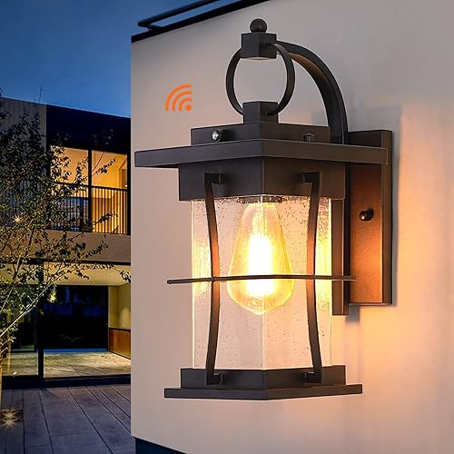 Luz de pared para exteriores del atardecer al amanecer, sensor de luces de porche para exteriores, aplique de pared para exteriores, antioxidante,