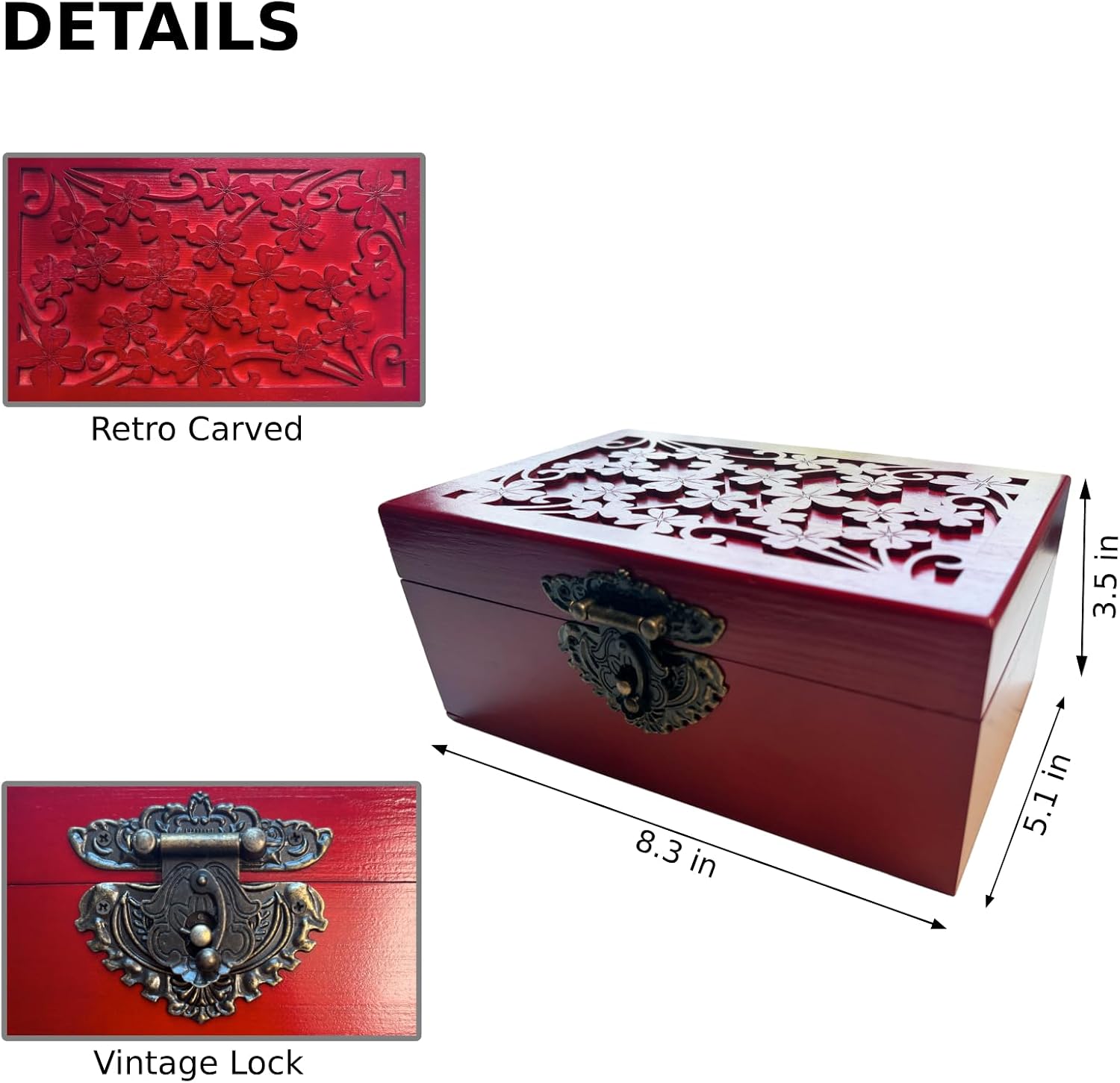 Wooden Sewing Kit Box, Wooden Sewing Box with Sew Kit Accessories image 5