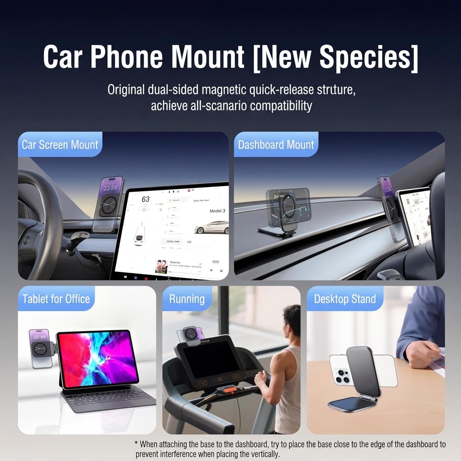 2026 Ultra-Thin Magnetic Car Phone Mount 3.5mm Foldable Phone Holder for Car 270degrees Rotation Adjustable magnetic charging Compatible Car Mount for latest smartphones 16 15 14 13 12 Android...