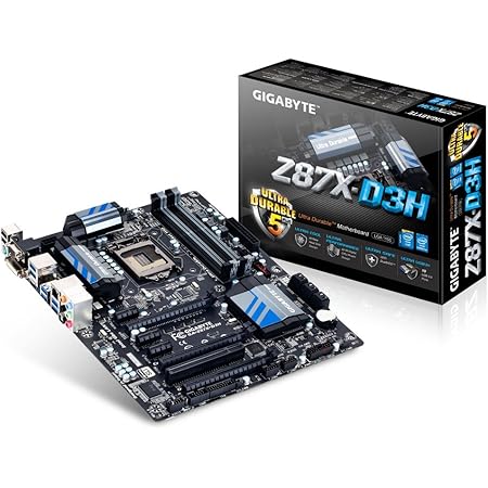 Gigabyte Z87X-D3H Motherboard (Socket 1150, Z87 Express, DDR3, S-ATA 600, ATX, Haswell, Supports 4thGeneration IntelCore Processors, GIGABYTE UEFI Dual BIOS)