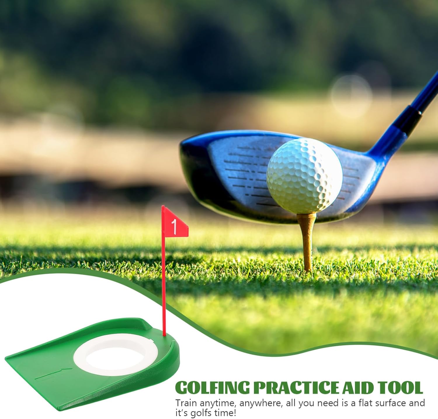 Golf Putting Hole Cup Ring 3pc Plastic Putting Aid Cup Set Training Tool for Golfer's Accuracy
