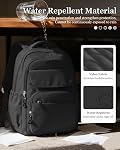 Black Backpack For Women Men,School Backpack For Teens Boys Girls,College Waterproof Laptop Backpack