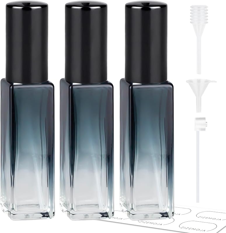 Perfume Travel Refillable 3 Pack 10ml Leak Proof Travel Perfume Bottles | Leak Proof Glass, Easy Refill, TSA Friendly Size, Fine Mist Spray Perfume Atomizer Ideal for Travel, Purse and Daily Carry