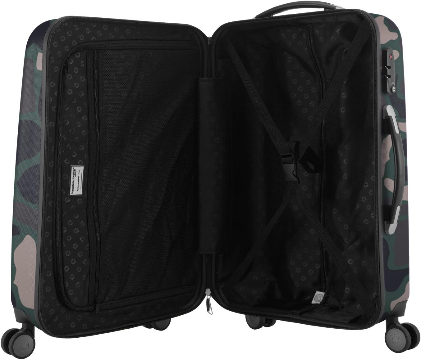 Hauptstadtkoffer - Wedding - Hand luggage Carry on luggage Hardside Hard Shell suitcase Trolley, approved for baggage regulations of almost every Airline, TSA, 55 cm, 42 Lite, Camouflage