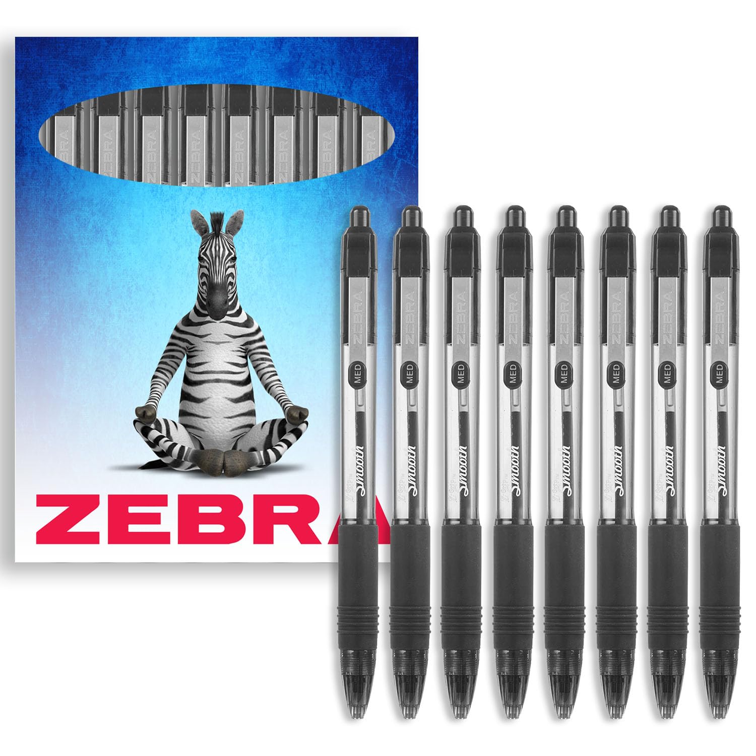 12 Penne A Sfera Retrattili Zebra Z-Grip Smooth, Punta 1,0 Mm, Inchiostro Rosso - 4