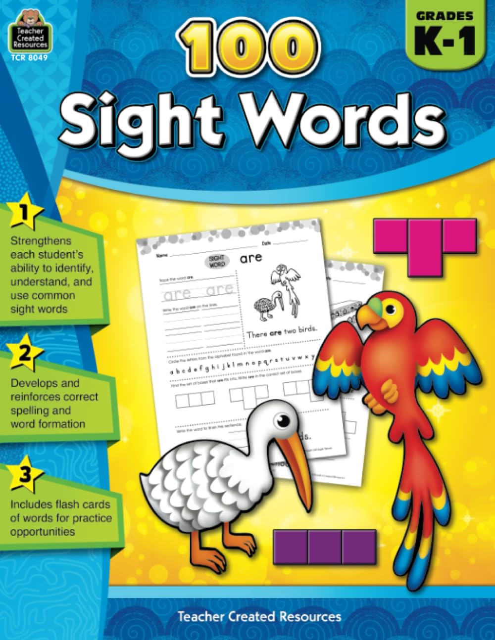 Teacher Created Resources 100 Sight Words, Grades K-1