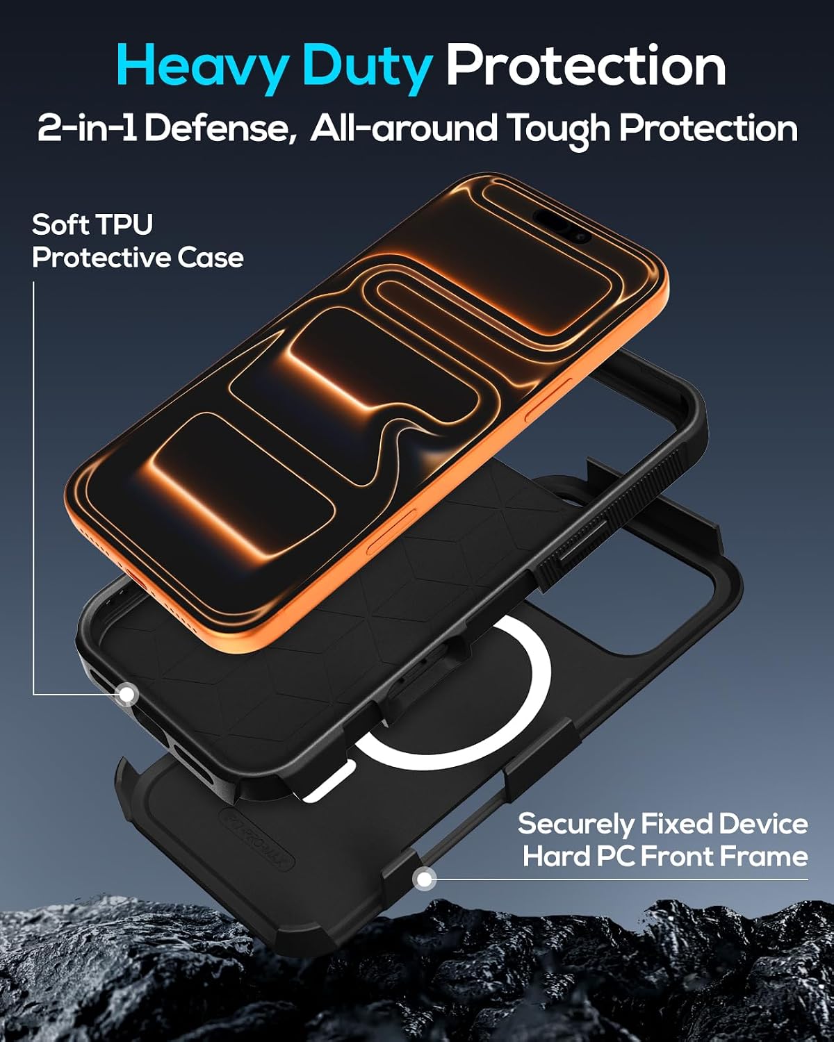 for iPhone 18 Pro/17 Pro Case Heavy Duty Protection, Eyes image 3