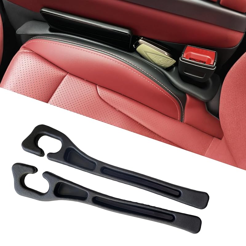 Organizador para vão entre banco e console LUUTUUORA em EVA preto para carros, SUVs, caminhões e sedãs, kit com 2 peças