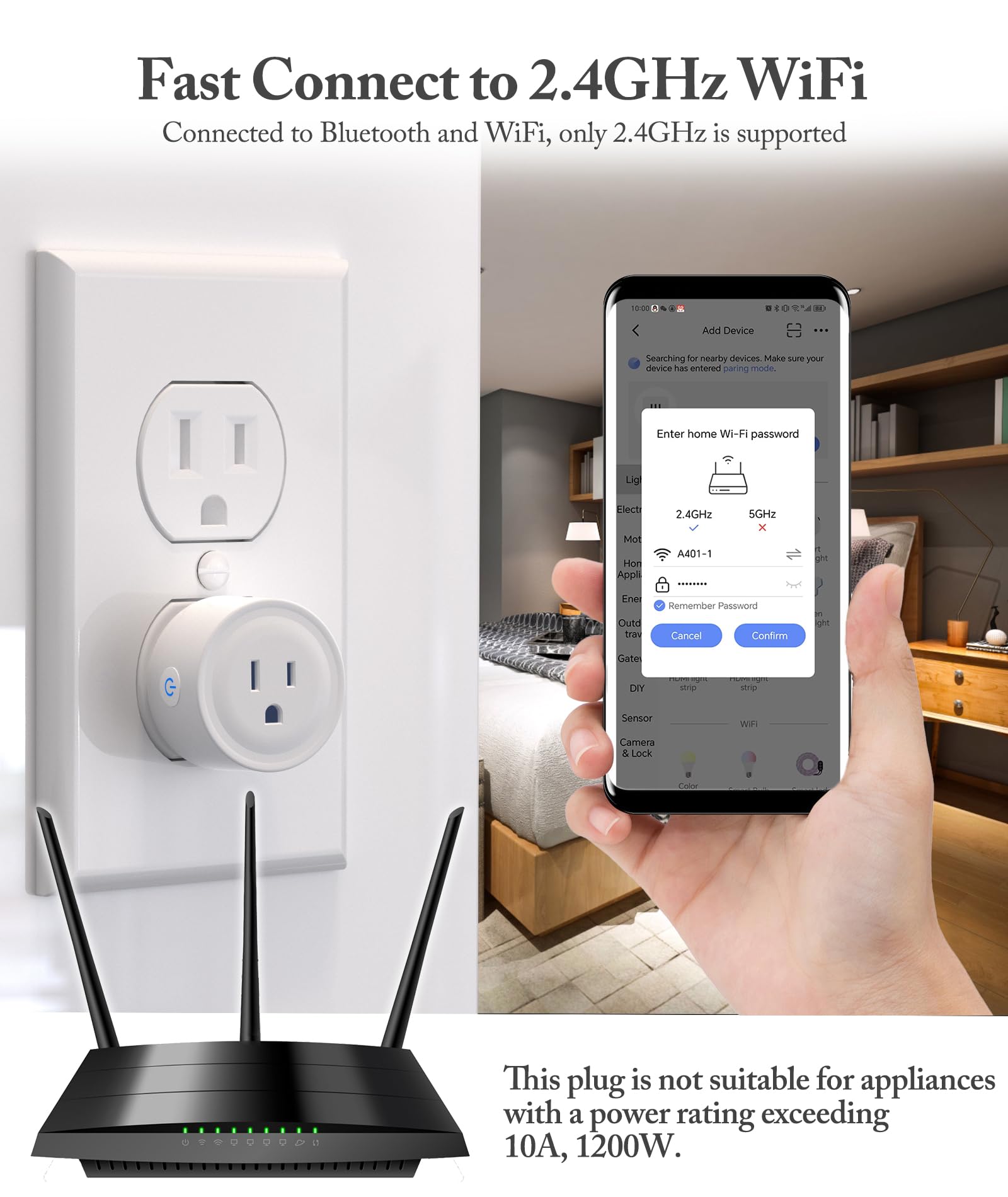 Smart Plug Enchufe Inteligente Iphone Echo Dot Wi-Fi Smart Plug