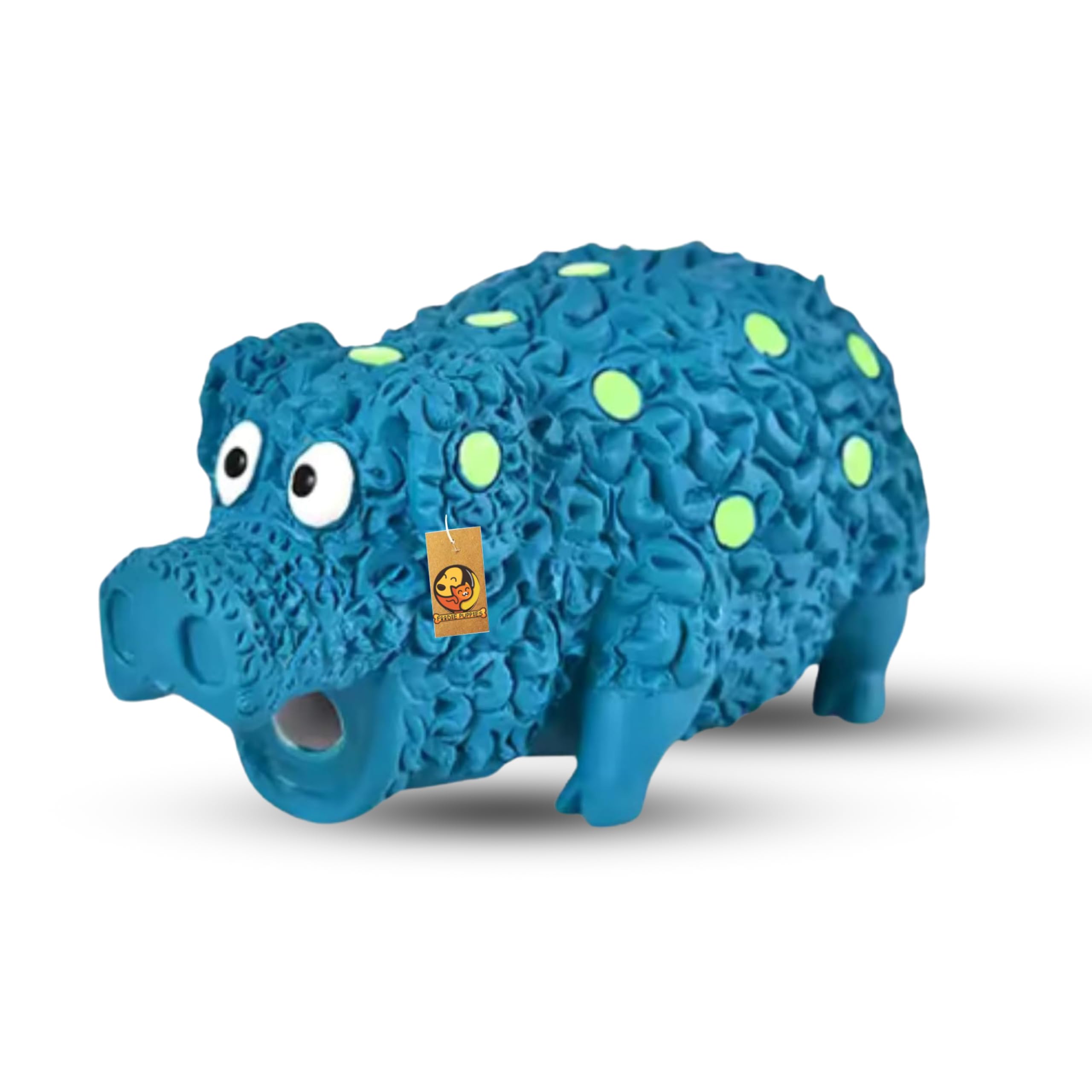Foodie Puppies Dog Squeaky Chew Latex Toy - (Blue Dotted Grunter) | for Small Dogs & Puppies | Cotton Filled, Durable, Soft, Animal Design, Chew Safe Play Toy | Reduce Separation Anxiety (Size: 18cm) (B0D839ZHSW) Amazon Price History, Amazon Price Tracker