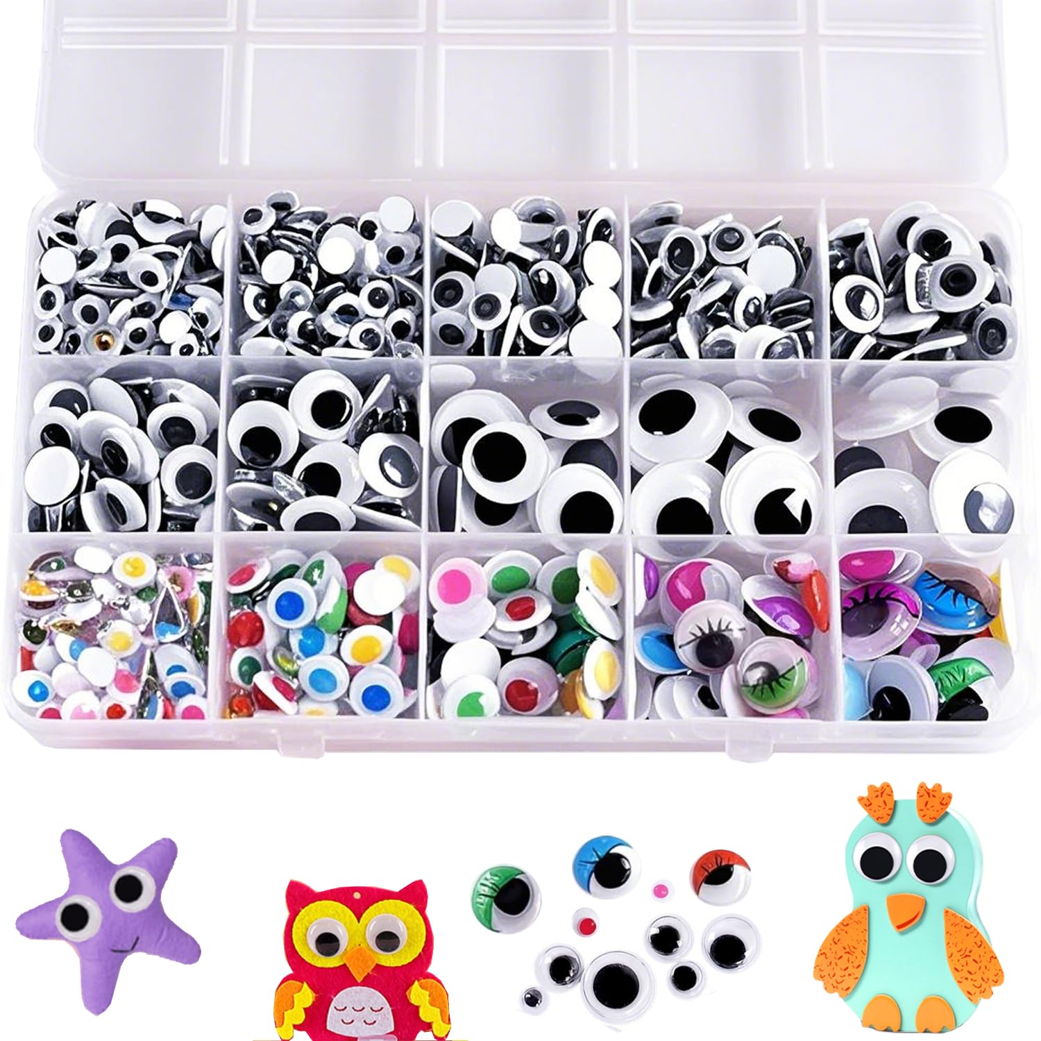 Amazon.co.jp: Quasarion アイ人形 黒目 動く目玉 動眼 目パーツ 目玉