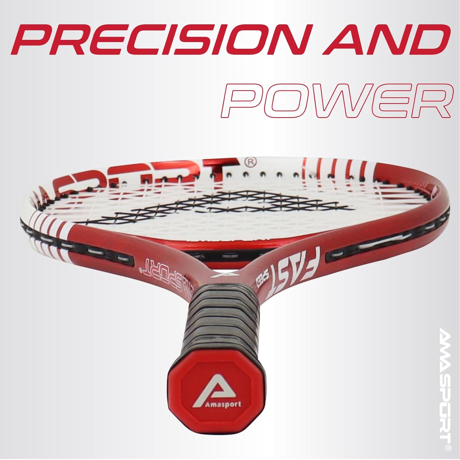AMA SPORT Adult Tennis Racket - Pre-Strung Light Balance 27 inch Tennis Racquet for Women and Men Grip Size 2-4 1/4"