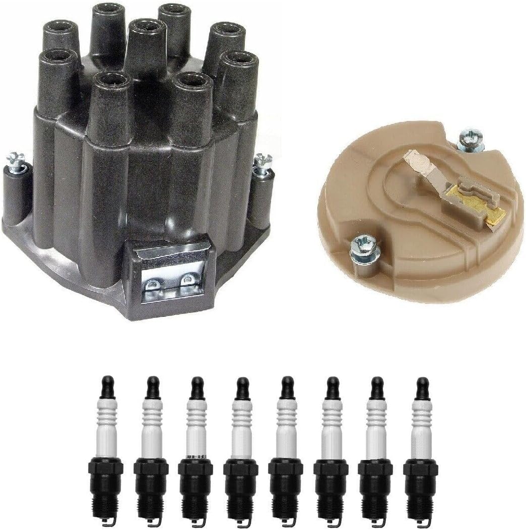 Replacement Distributor Rotor Cap and Spark Plugs Kit For Buick Skylark V8 7.5L 1970