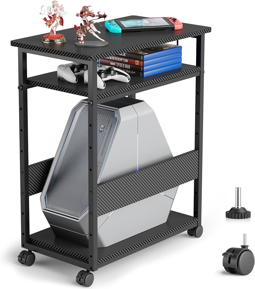 Amazon | VICTONE パソコンワゴン パソコンラック 幅30×奥行60×高さ
