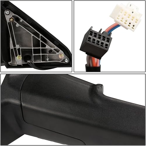 Vista 14 de Auto Dynasty Espejo de remolque lateral plegable con luz intermitente LED ahumada, compatible con Dodge Ram