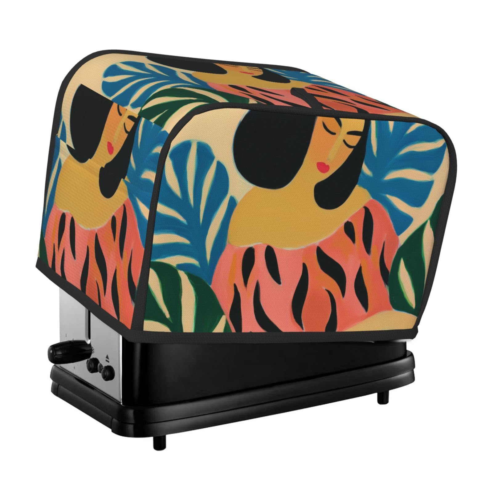 Tropical Plants Woman Boho Vintage Toaster Cover 2 Slice Toaster Covers Bread Maker Cover Kitchen Small Appliance Covers Kitchen Accessories