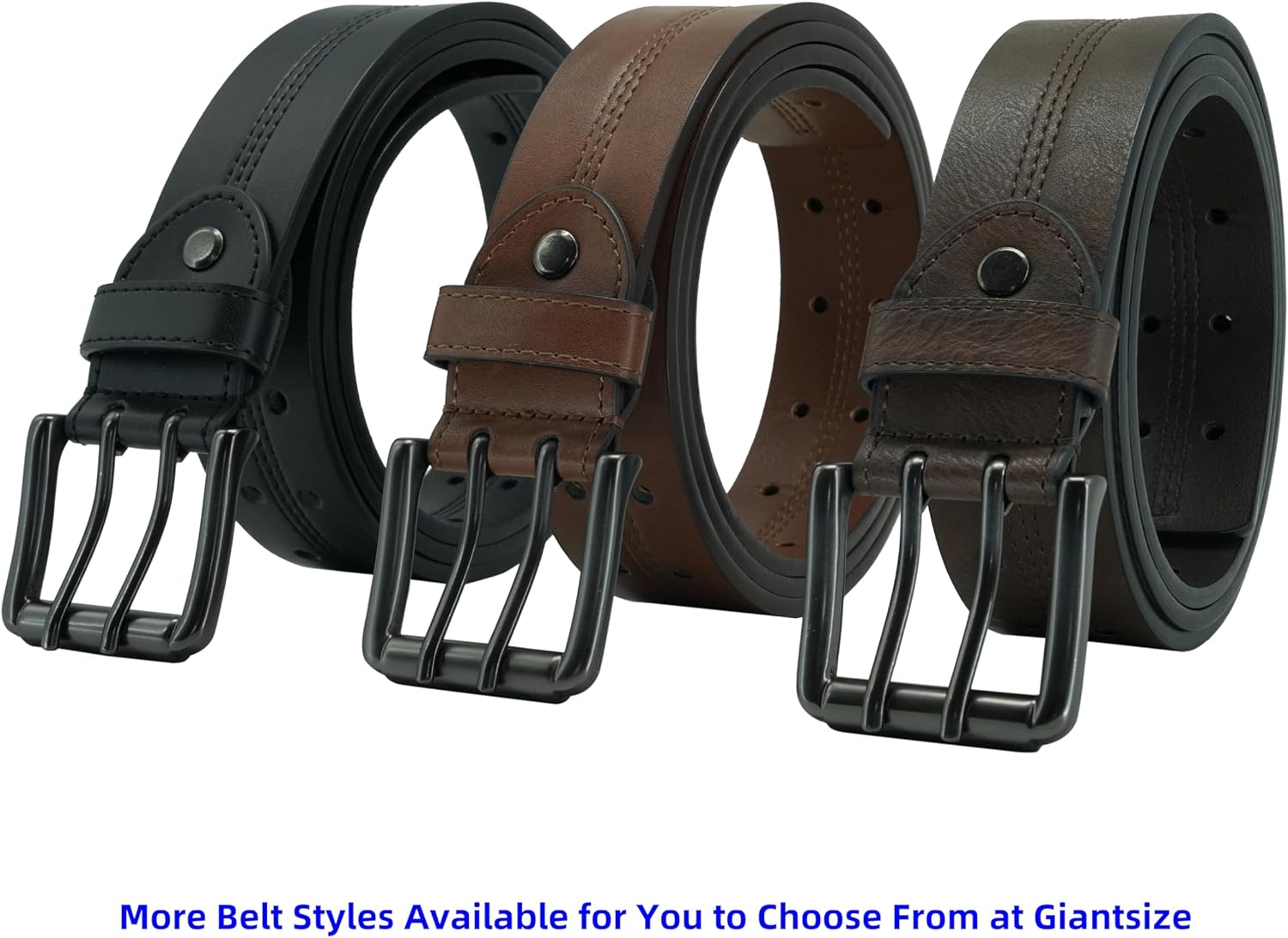 Giantsize Belts for Men Big and Tall Double Prong 2 Hole Plus Size - Image 7