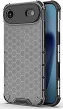 BlazeTech Back Case Cover for [ Apple iPhone Air/iPhone 17 Air ] Honeycomb Pattern Polycarbonate Hard Bumper Case for [ Apple iPhone Air/iPhone 17 Air ] - Black