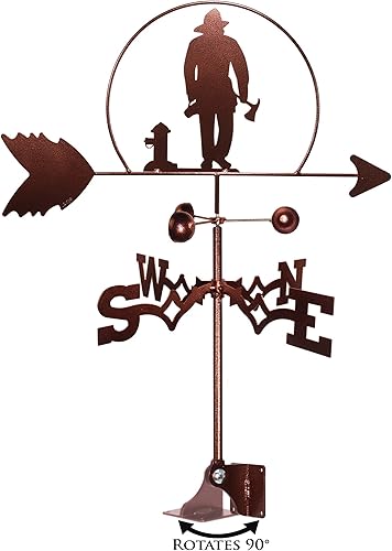 Miniatura 2 de SWEN Products Veleta Fireman Fire Fighter (montaje ajustable incluido)